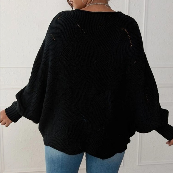 Plus size batwing sleeve sweater - Picture 3 of 6